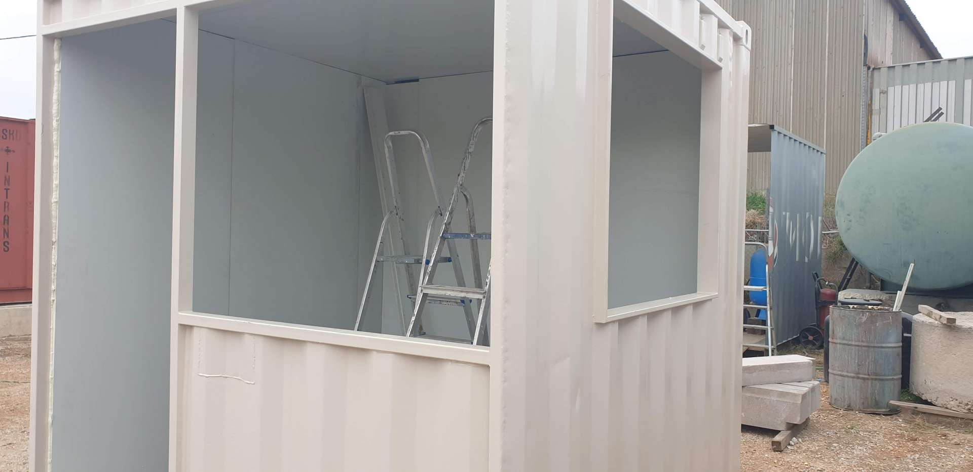 creating a guardhouse from shipping container
